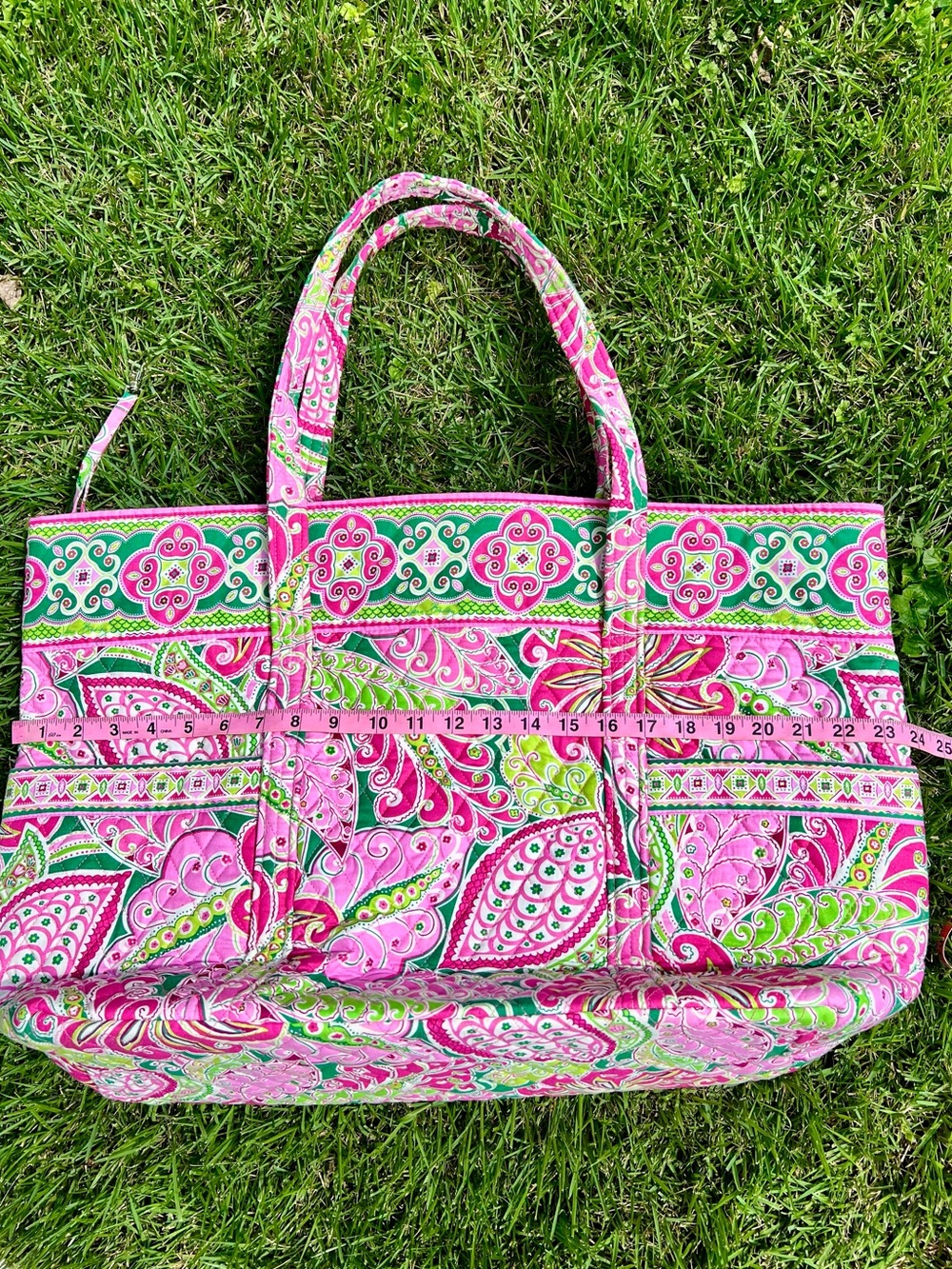 Vera Bradley Pinwheel Pink Large Open Tote Bag VTG Y2K Pristine Condition